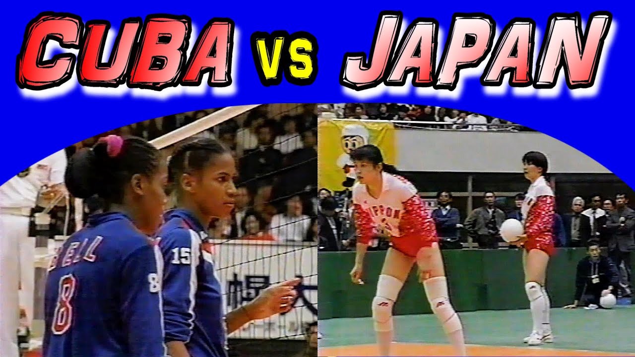 日本ｘキューバ　第28回NHK杯バレーボール  1991 JAPAN vs CUBA / 中田久美・大林素子・斎藤真由美・多治見麻子・佐藤伊知子/Mireya Luis/Magaly Carvajal