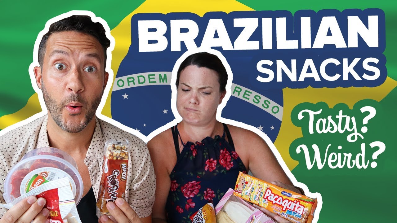 Are Brazilian Snacks Tasty or Weird? First Time Eating Candy and Snacks in Brazil 😋