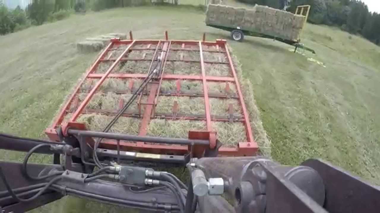 Pressage et chargement foin 2015 [GoPro]