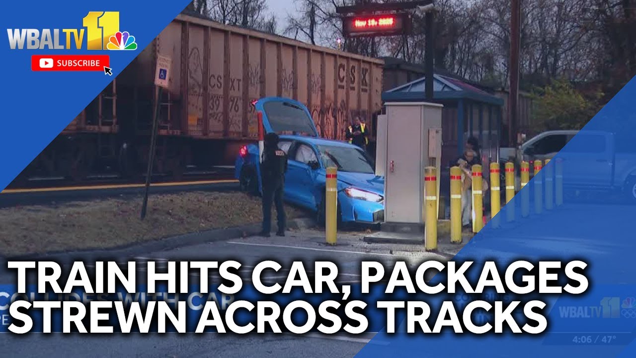 Freight train strikes car at St. Denis MARC station in Arbutus