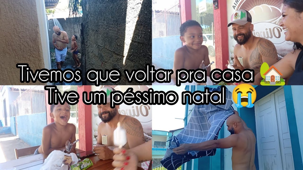 Nunca mais passo  natal na  casa dos outros / meu natal foi percimo / voltamos pra casa 