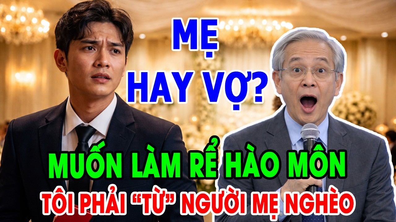 MUỐN LÀM RỂ HÀO MÔN - TÔI PHẢI CẮT ĐỨT QUAN HỆ VỚI MẸ RUỘT NGHÈO ! TÂM SỰ TUỔI GIÀ