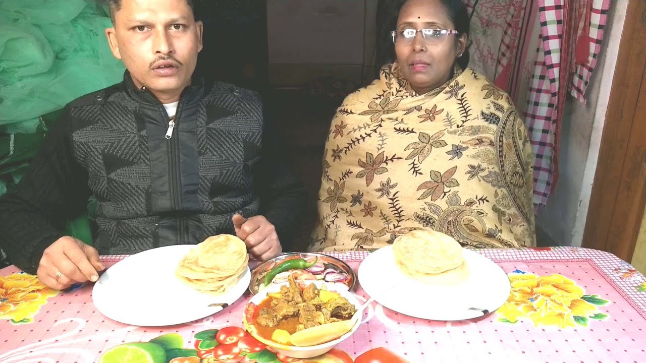 Magh Maser Rate Darun Khabar Khelam Amra Dujone ( Husband - Wife ) | Chicken Curry & Puri