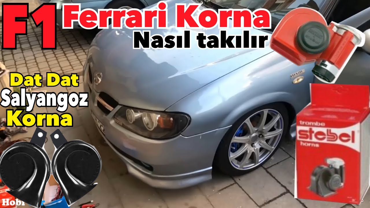 Ferrari korna ve Dat dat korna Değişimi yaptım. Stebel F1 Ferrari korna nasıl takılır #reklam