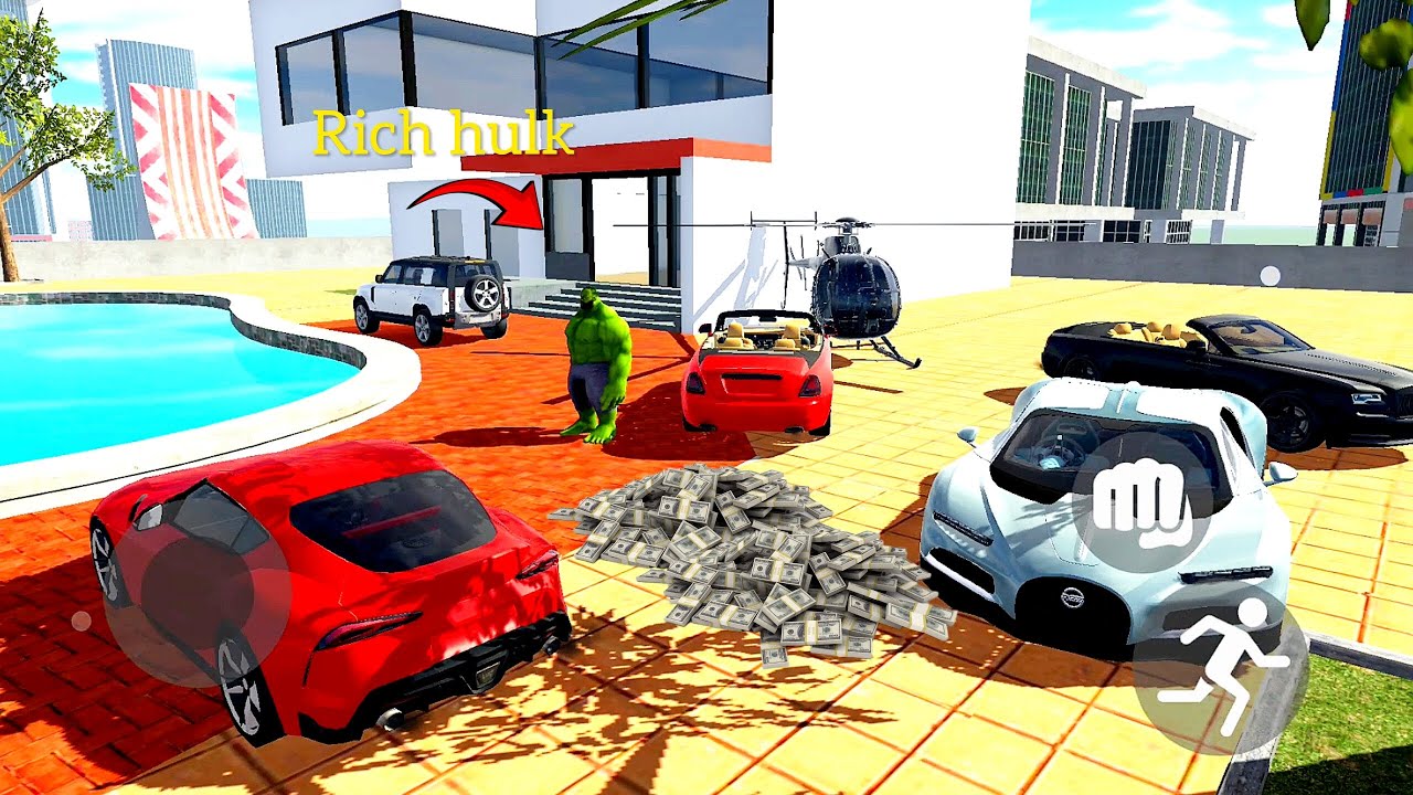 🤑Rich hulk 🤑#indinbikedriving3d #viral 