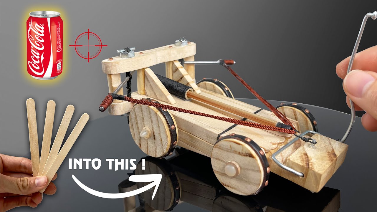 Making an Arrow Machine Gun out of Ice Cream Sticks