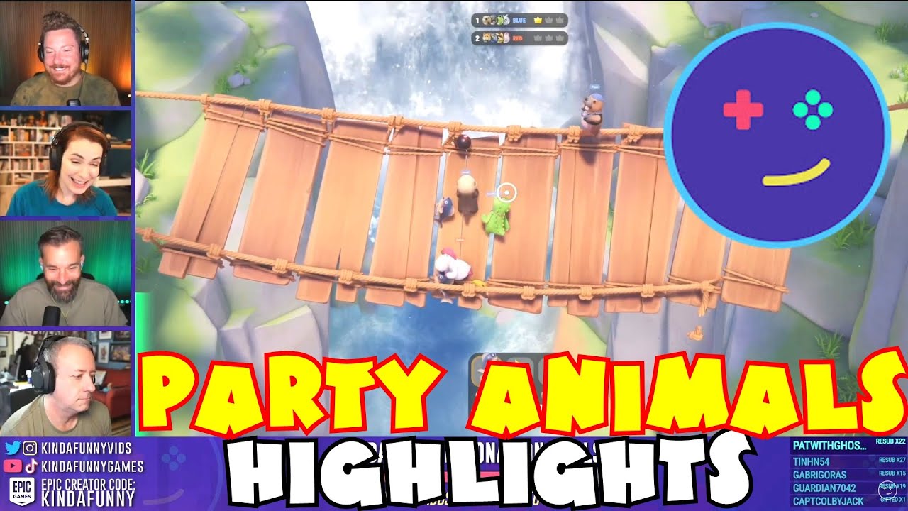 Party Animals with Felicia Day (Kinda Funny Games Stream Highlights)