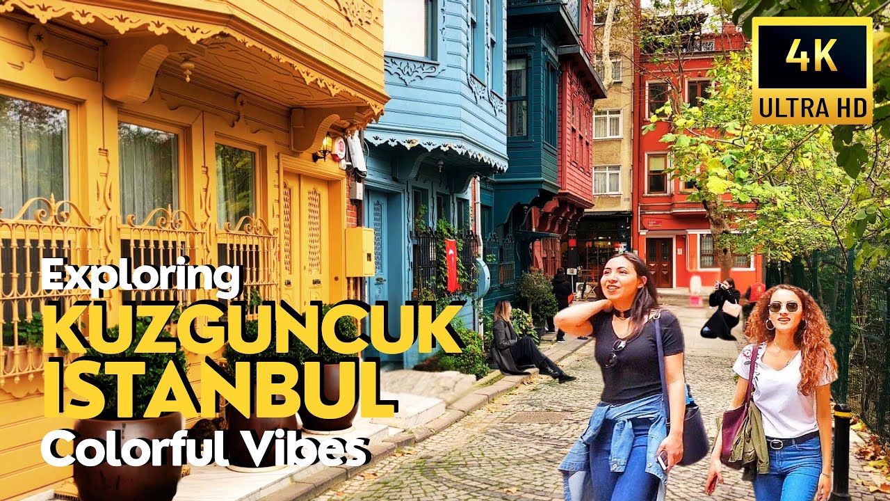 Istanbul, Turkey Kuzguncuk 4K Walking Tour | Exploring Charming District Colorful Houses in Uskudar