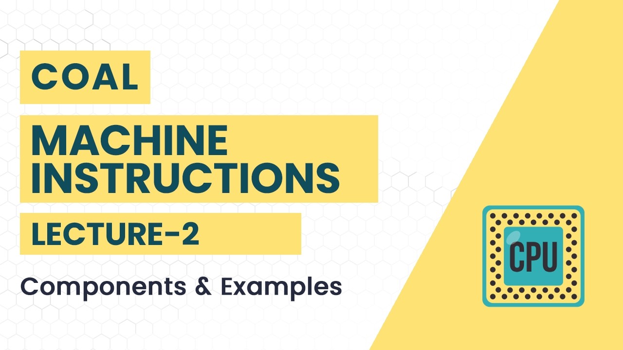 Machine Instructions | Components of Machine Instruction | Examples | COAL