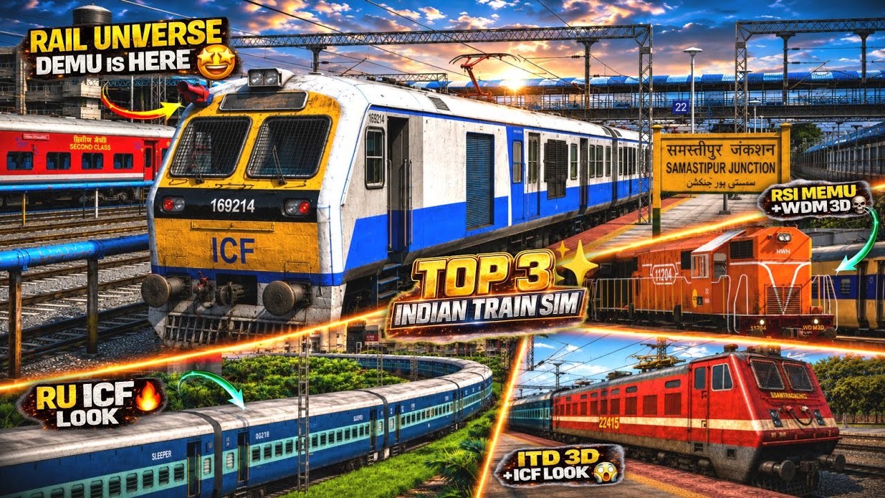 TOP 3 INDIAN TRAIN SIM UPDATE SOON💥 | RU DEMU & ICF IS HERE🤩 | RSI MEMU | ITD 3D ICF | ISHU K TECH