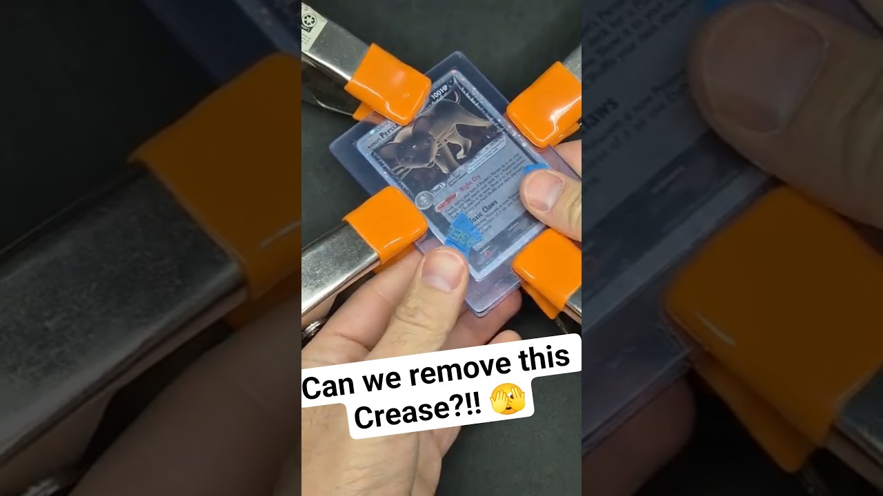 Pok&eacute;mon Card Crease repair - Persian ex 116 #pokemoncards #pokemontcg #cardrepair
