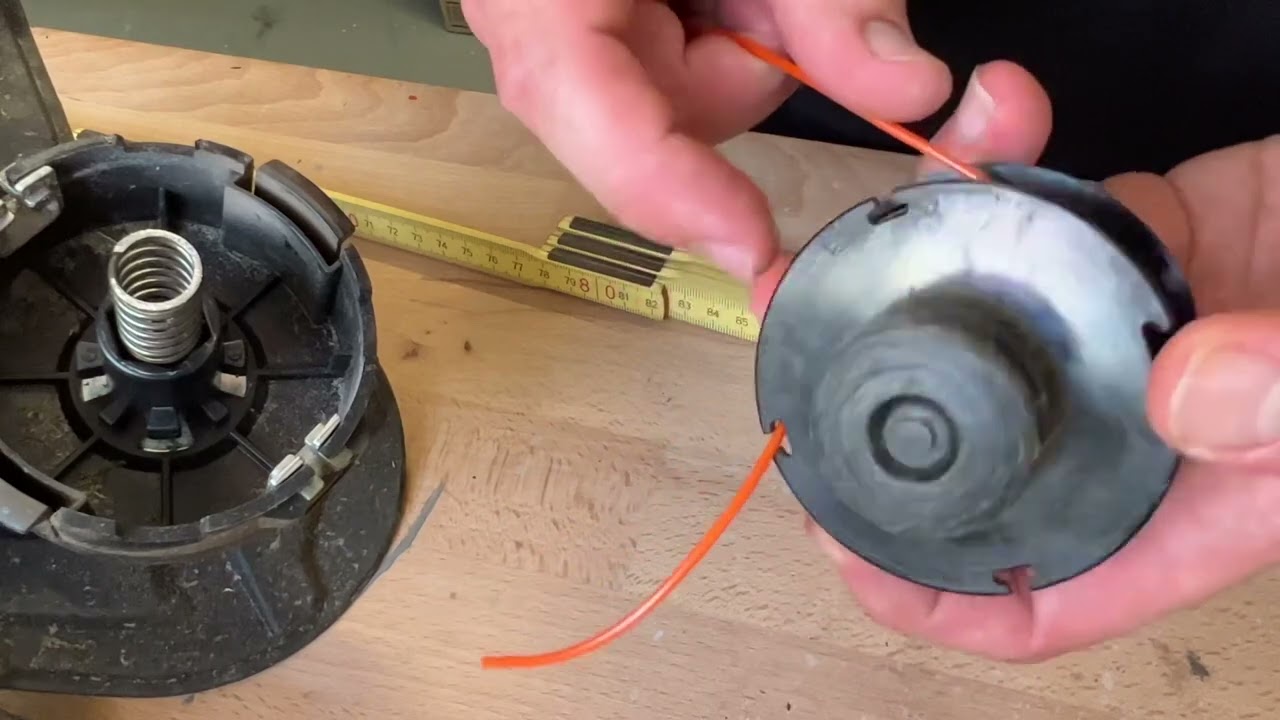 Freischneider: Nylonfaden wechseln - Mähkopf mit Faden befüllen - Fadenspule Trimmerfaden aufwickeln