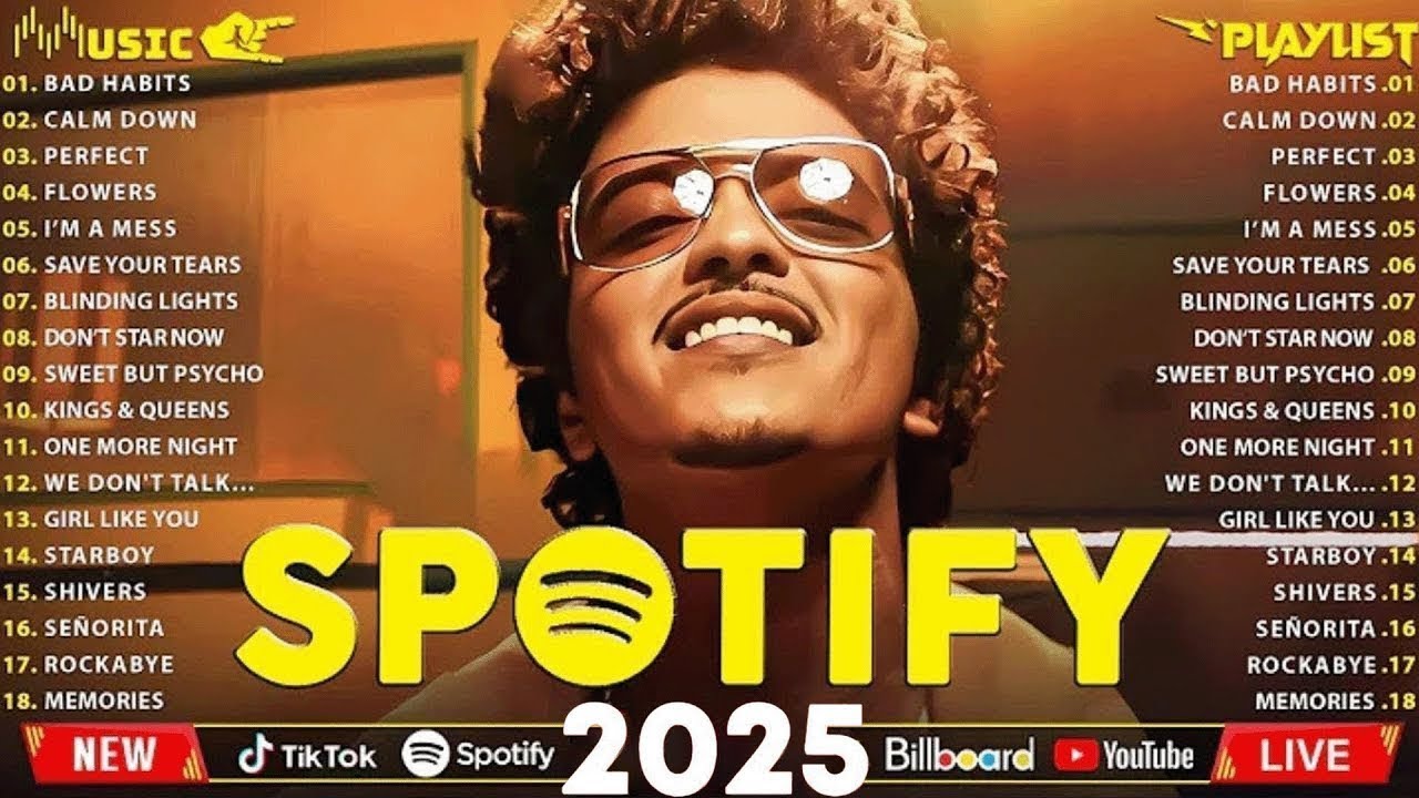 Dua Lipa, Rose, Ed Sheeran, Maroon 5, Rihanna, Bruno Mars, Adele, The Weeknd 🍁 Top 100 songs 2025