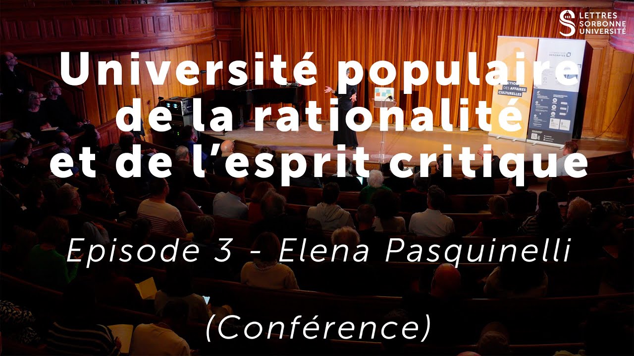 Université populaire de la rationalité et de l'esprit critique #3 - Elena Pasquinelli (Conférence)