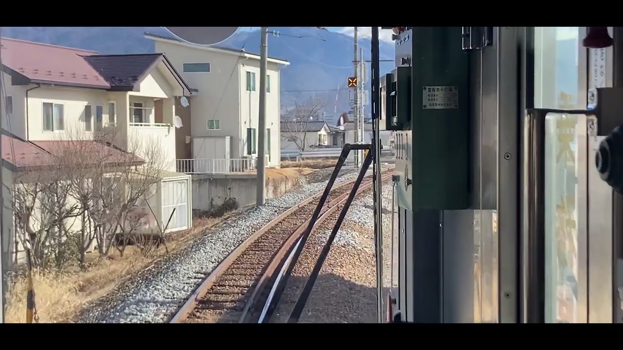 (車窓)アルピコ交通上高地線普通列車(大庭駅〜渚駅)