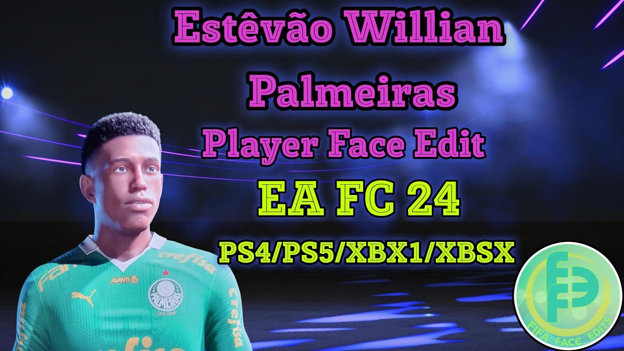Estevao Willian Palmeiras EAFC 24 Player face creation Career Mode