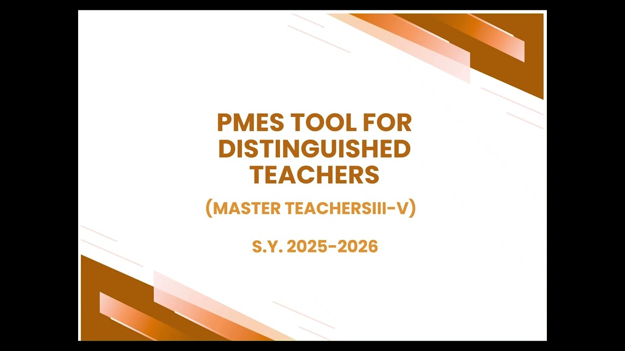 PMES Tool for DepEd Teachers SY 2025-2026 (IPCR/RPMS Portfolio Guide)
