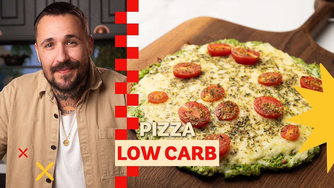 Pizza  low carb de brócolis | Léo Abreu