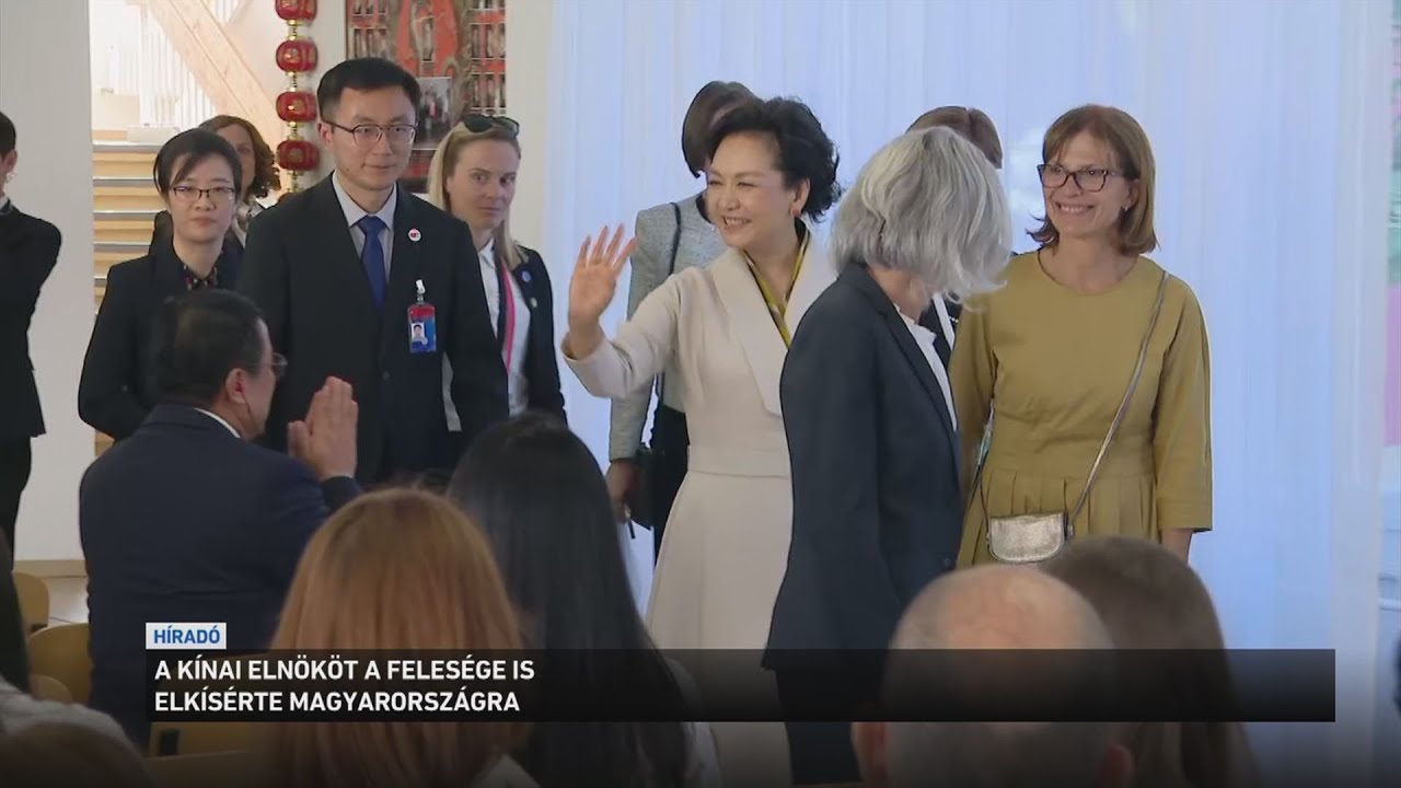A kínai elnököt a felesége is elkísérte Magyarországra