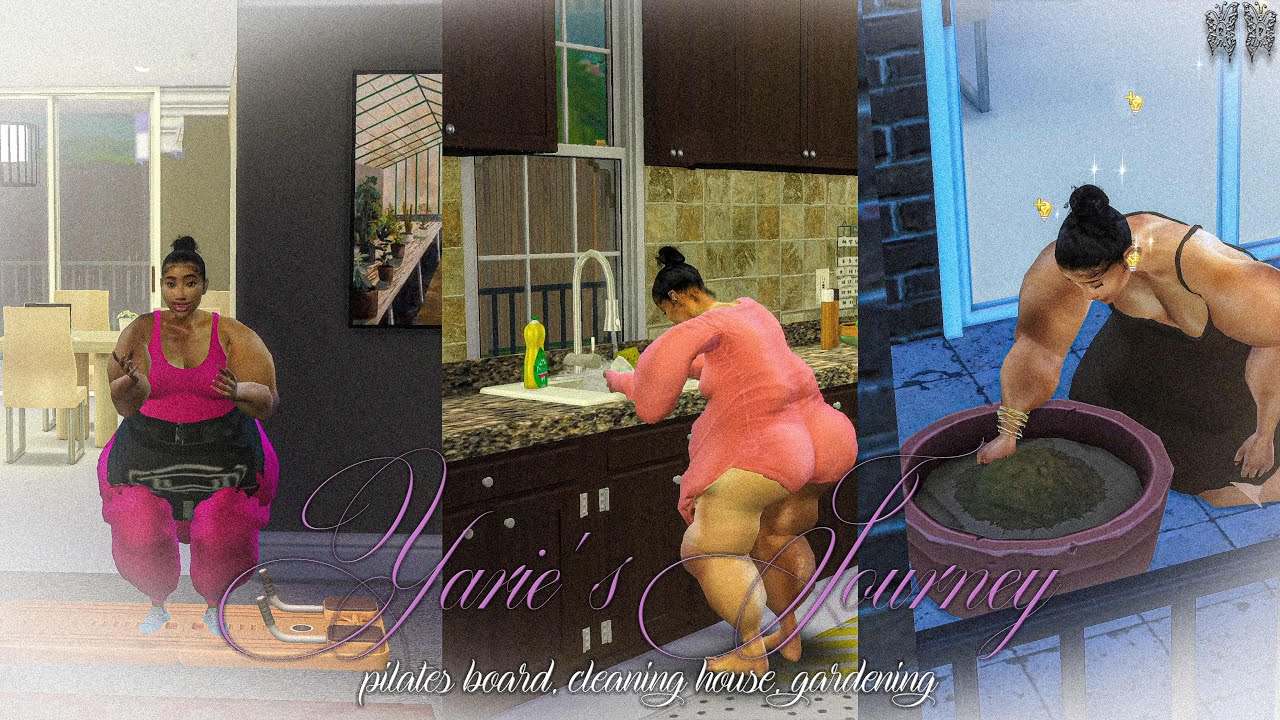 Yarei's Journey🌸Pilates board, Cleaning house, Gardening | NEW Sims 4 Let's Play #TheSims #sims4