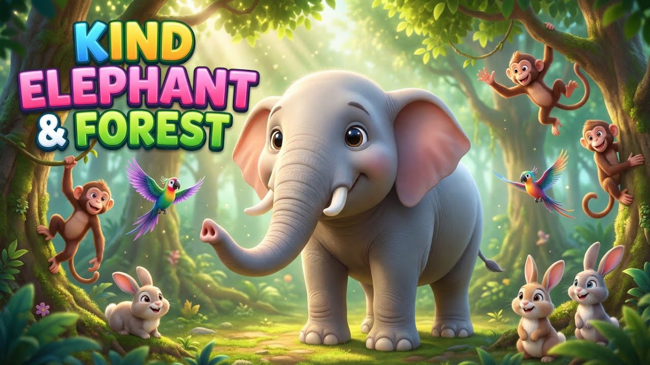 The Kind Elephant Who Saved the Forest 🐘🐰 | English Moral Stories | Bedtime Stories 