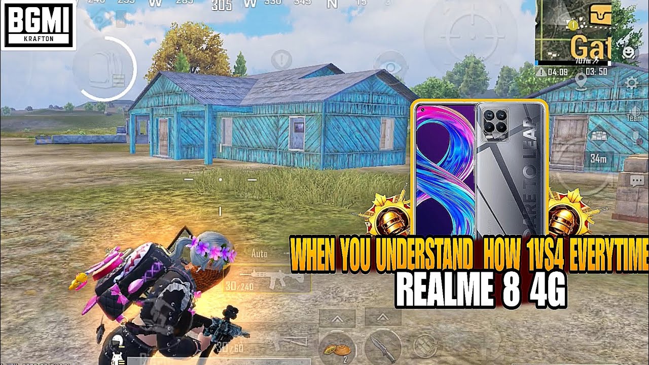When you understand how 1vs4 everytime 🔥- REALME 8 4G - BGMI