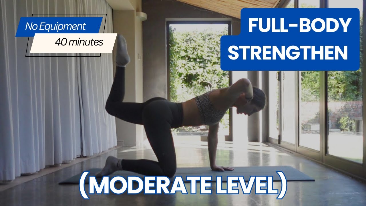 40-Min Full-body Pilates workout (No equipment) | Sculpt & Strengthen | Moderate to Intermediate