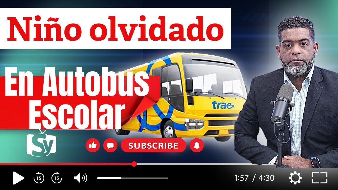 Niño olvidado en Autobús Trae, se le olvidó a la asistente y al chofer 