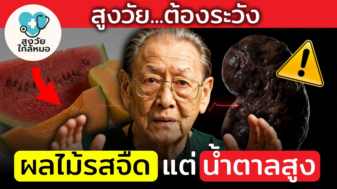 หมอญี่ปุ่นเตือน! 3 ผลไม้รสจืด ที่น้ำตาลสูงปรี๊ด — ยิ่งกิน ไตยิ่งพัง | สูงวัยใกล้หมอ