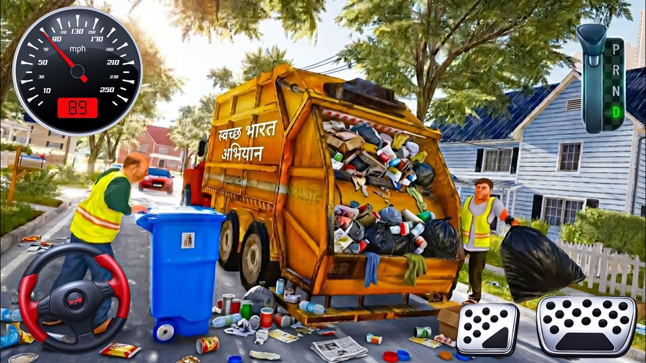 Real Garbage Truck Simulator 2026: City Cleaner Driving 3D - Android Gameplay (Ultra Graphics)