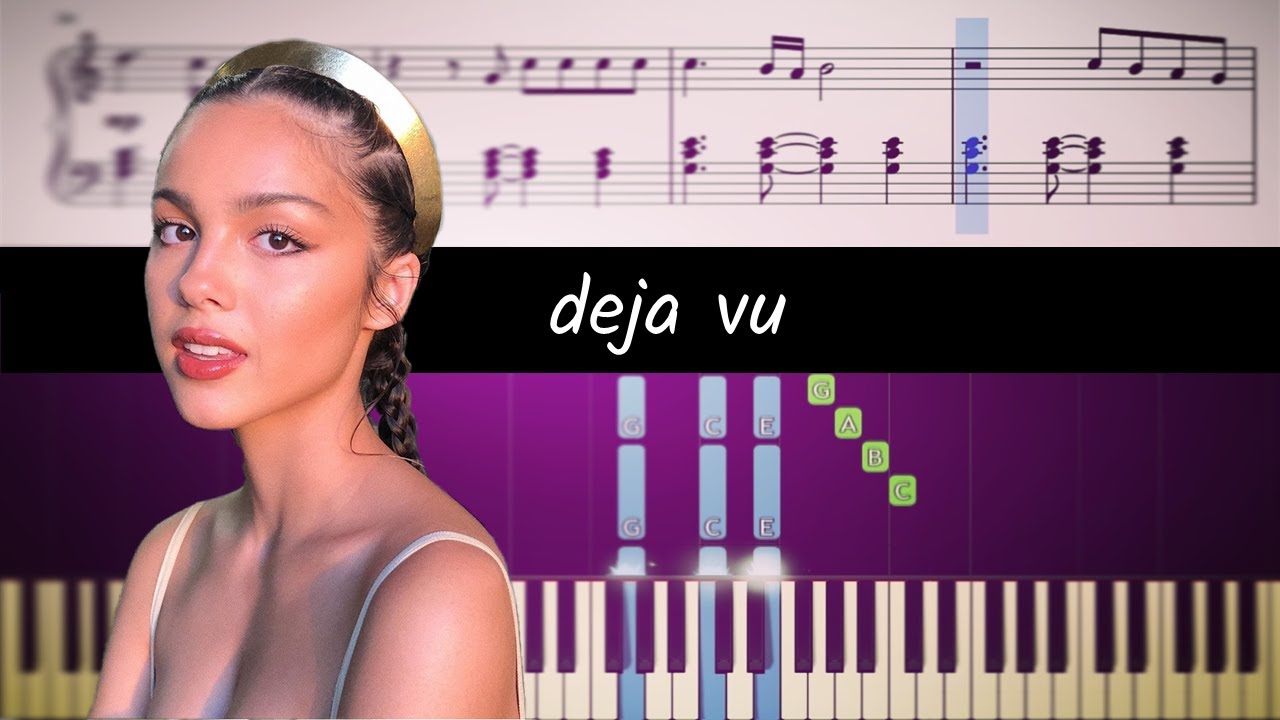 How to play Deja Vu by Olivia Rodrigo - ACCURATE Piano Part Tutorial