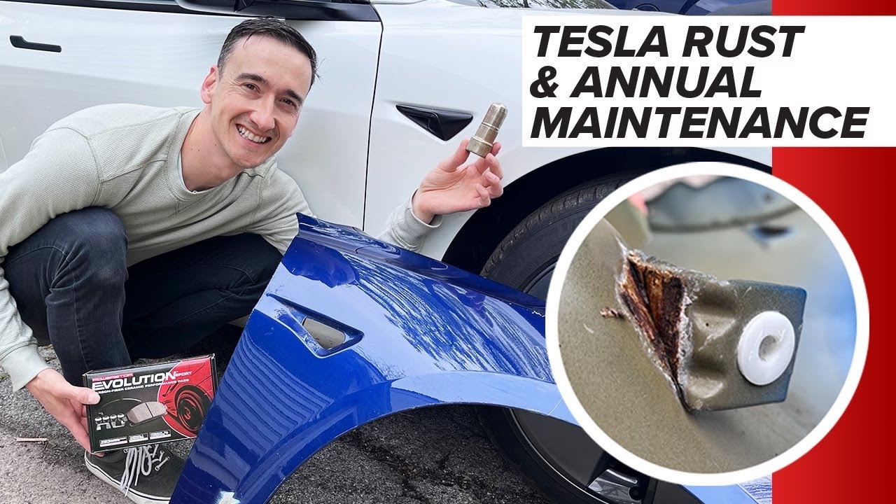Ежегодное техническое обслуживание и проблемы с ржавчиной на Tesla Model 3