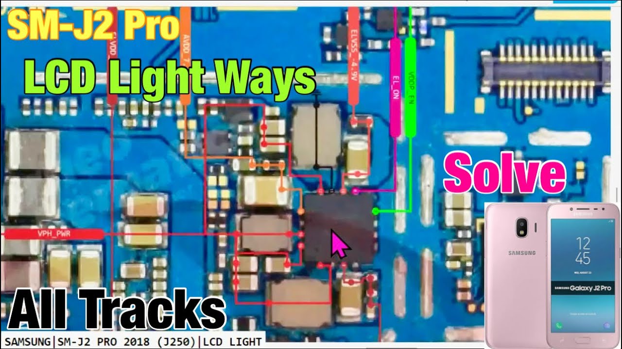 Samsung J2 Pro 2018/SM-J250 Display Light iC Problem Solution.Samsung J2 pro (J250)LCD Light iC Ways