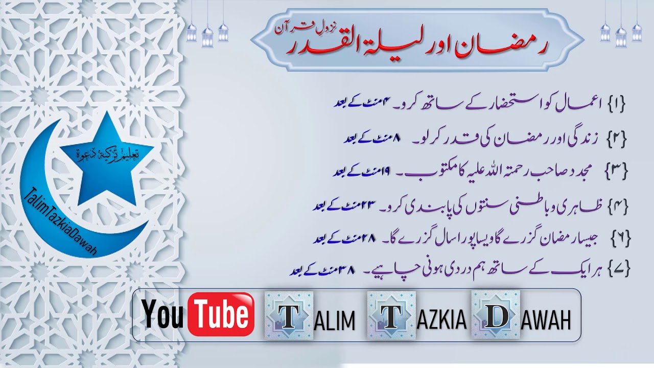 Ramadan Aur Laylatul Qadr | Hazrat Maulana Qamaruzzaman Sahab Allahabadi (D.B)