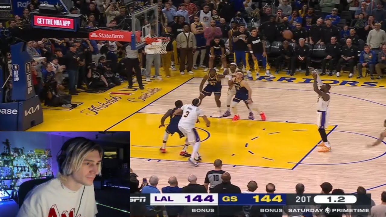 xQc Reacts to Lakers vs Warriors Game