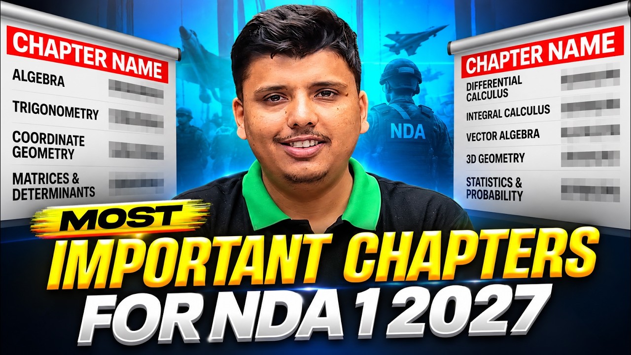 NDA 1 2027 Maths Most Important Chapters | NDA 1 2027 Maths Strategy | 200+ Marks Target 🚀