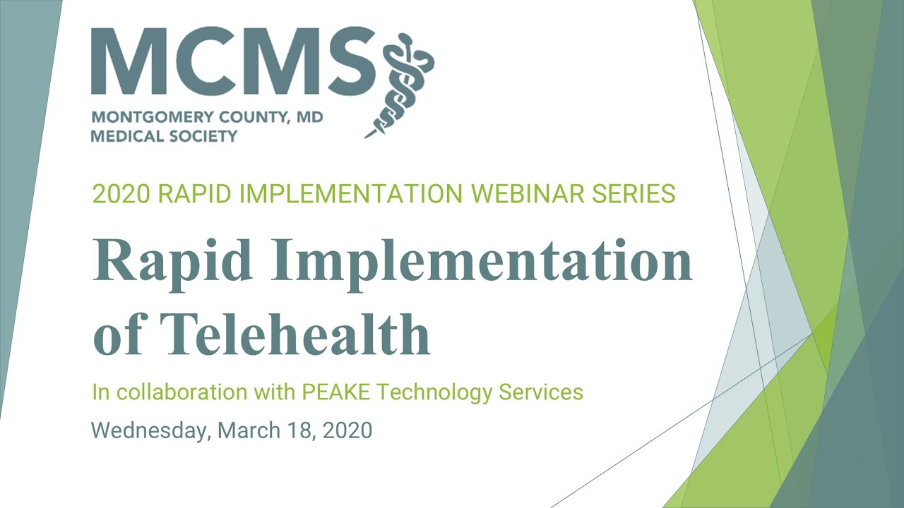 Webinar: Rapid Implementation of Telehealth