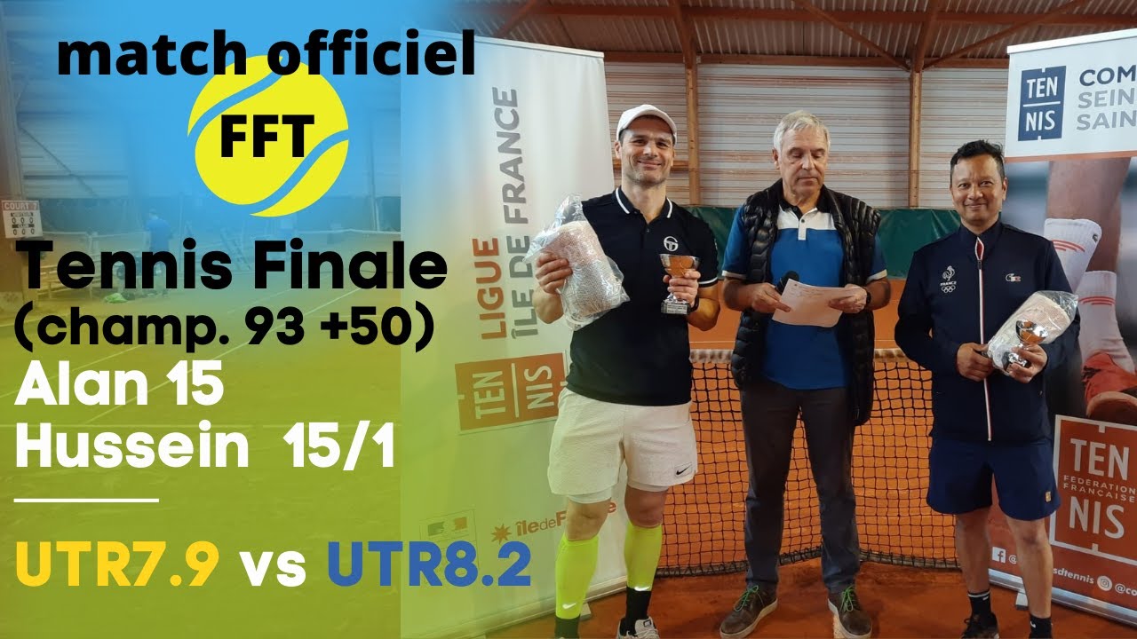 Tennis Amateurs (15 vs 15/1) Finale Championnat 93 en +50 - Résumé