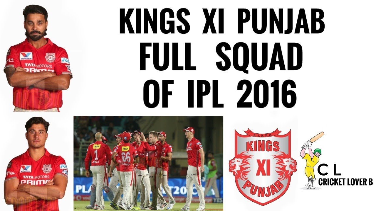Kings XI Punjab Full Squad Of IPL 2016 (Cricket lover B) | IPL 2016 Full Squads