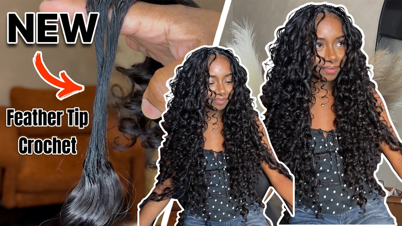 Layered Boho Knotless ft. YWigs NEW Longer Feather Tip Crochet Hair for Boho Braids 