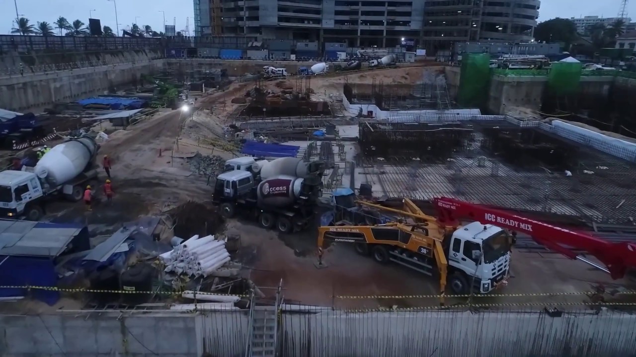 Sri Lanka's Largest Single Concrete Pour by ICC- ITC Residential Tower Raft.