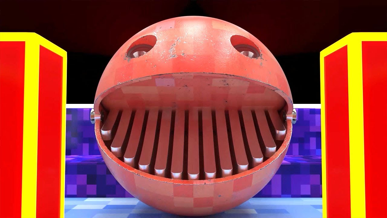 Pacman and Chain Chomp&rsquo;s Dangerous Adventure Through a Labyrinth Full of Evil Robots!