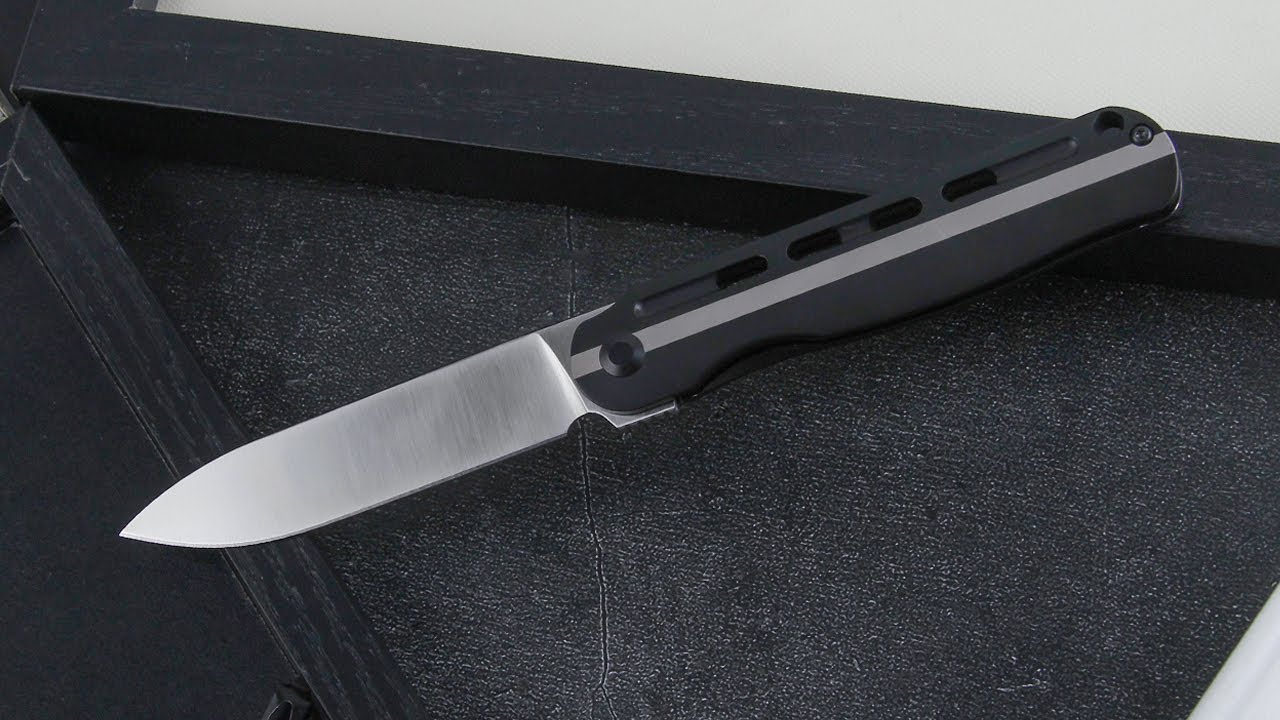 Kizer Titanium Folding Knives, S35VN Blade and Black Handle with Pocket Clip, L&auml;tt Vind Ki4567A1
