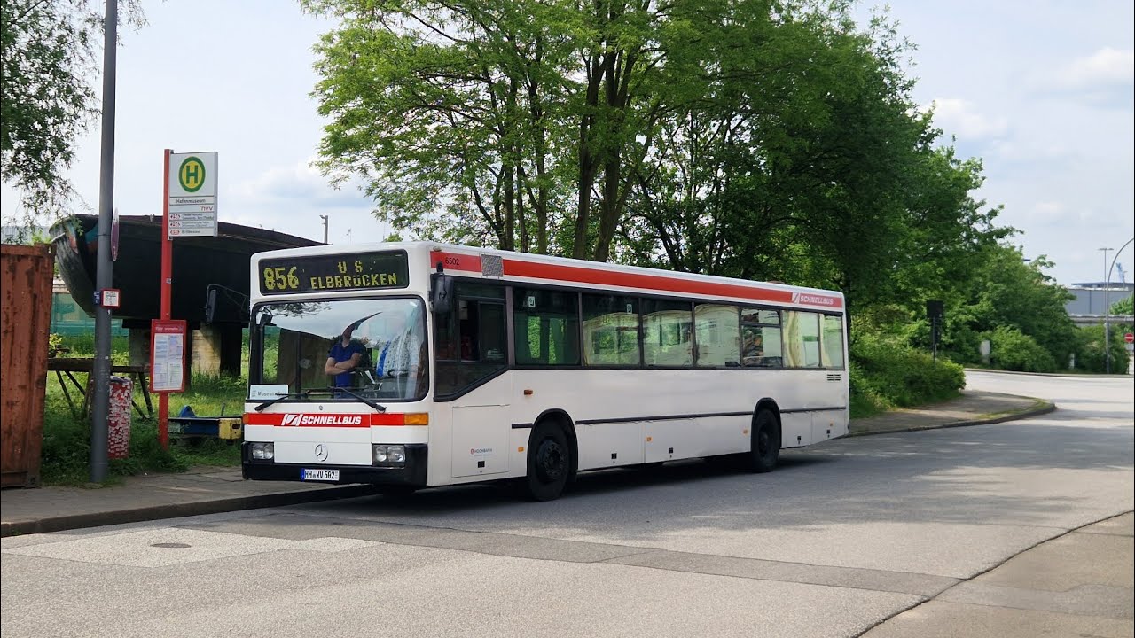 Bus Hamburg | Mitfahrt im kompletten 856 von U S Elbbrücken bis Hafenmuseum im 0 405 6502