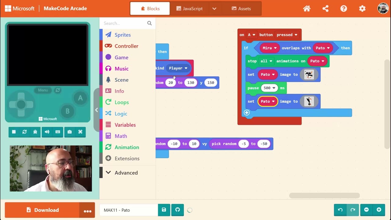MAK11 - Tiro al Pato con MakeCode Arcade + Arrays