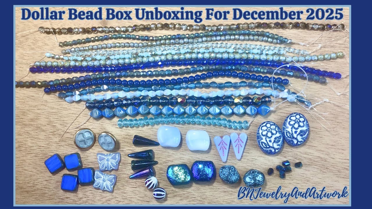 Распаковка бус из Dollar Bead Box, декабрь 2025 г. 