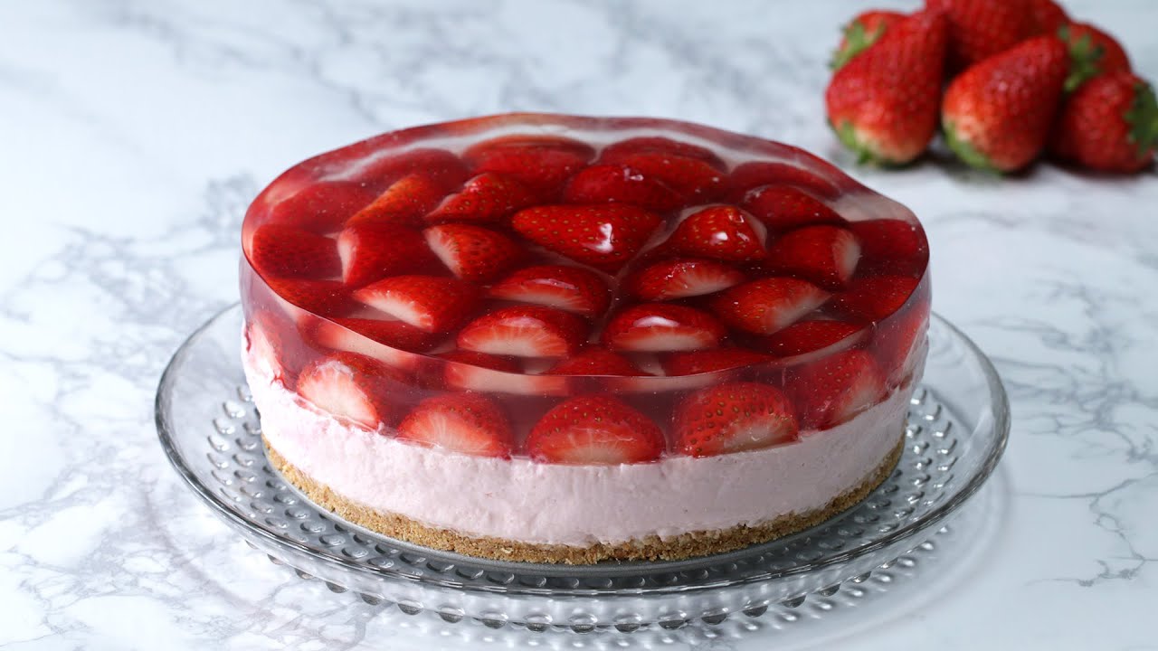 Cheesecake con fresa de dos niveles