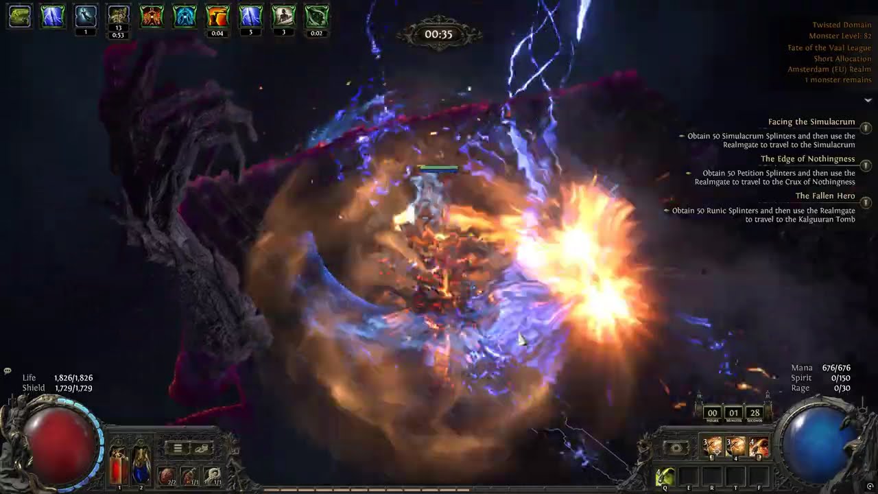 0.4 PoE 2 - Explosive Shot / Explosive Grenade (Max Difficulty Xesht). Sunglasses required.