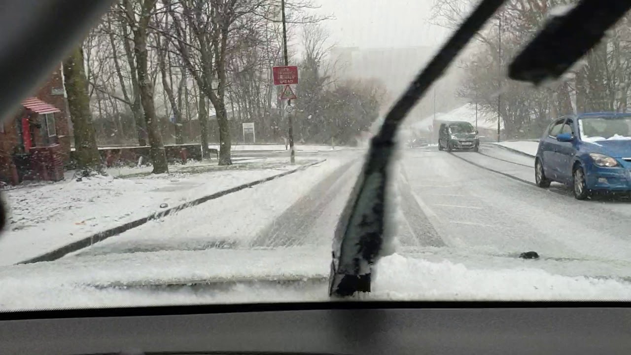 Snow in Newcastle. Monday 8th Feb 2020