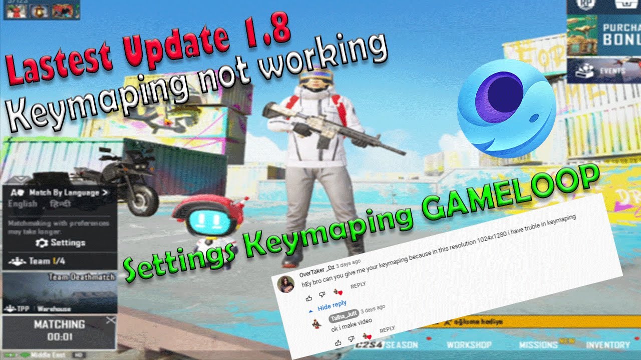 Gameloop Keymapping Not Working After 1.8 update | Fix all keymapping Problems | PUBG MOBLIE